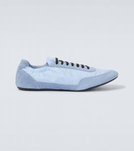 Кроссовки Collapse Re-Nylon и замша Prada, Light Blue