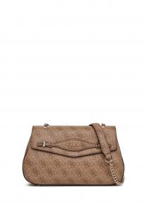 Сумка Guess KATYA CONVERTIBLE FLAP, Latte Logo/Light Brown