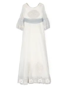 Платье Ivonne ампирного силуэта из тюля Manuela Macías, белый