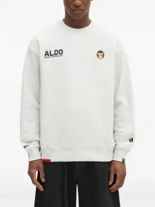 Толстовка с логотипом Aldo Ape Head AAPE BY *A BATHING APE, серый