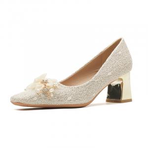 Туфли на высоком каблуке 5 см, женские Dunnu, Gold