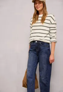 Джемпер свободного кроя langarm mit rundhals im Street One Studio, Lichen Green