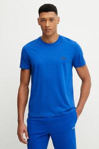 Хлопковая футболка Boss, фиолетовый