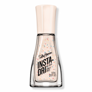 Лак для ногтей Insta-Dri, нейтральные оттенки Sally Hansen, Sprinkle, Sprinkle (off white with rainbow sparkles)