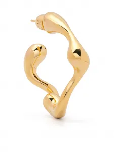 Маленькая одиночная серьга Splash Maria Black, золотой