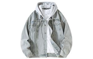 BOBBY ABLEY Джинсовая куртка унисекс, Vintage Blue Hooded