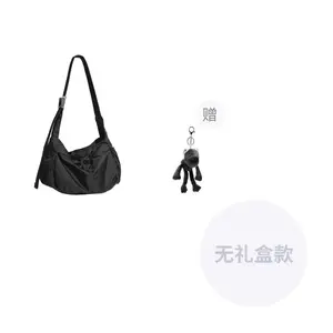 TAKI Оксфордская плечевая сумка унисекс черно-серая, Black