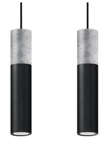 Подвесной светильник EDO 2 черного цвета, высота 90 см Nice Lamps