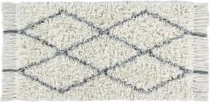 Ковер Lorena Canals, 79 x 140 см, Woolable Rug Berber Soul - Natural, Charcoal - Ворс: 100% шерсть | Основа: переработанный хлопок