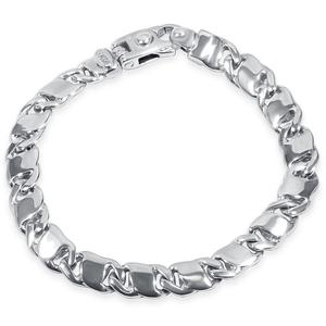 Мужской браслет из золота 14 карат (37 грамм) или платины (59 грамм) 8 мм, 8,25 дюйма Pompeii2, 14K Yellow Gold