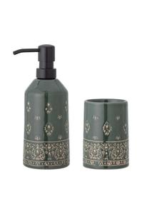 2-ух литровый дозатор мыла и держатель зубных щеток Bloomingville, зеленый