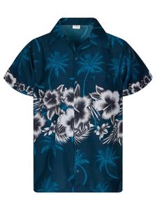 Рубашка King Kameha Flower Chest, цвет Petrol