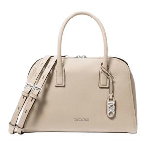 MICHAEL KORS Кожаная сумка Бостон из коровьей кожи Сумка через плечо Кроссбоди Женская сумка среднего размера Светло-песочный