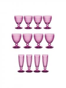 Набор из 12 бокалов для воды, вина и шампанского Boston Coloured in Berry Villeroy & Boch