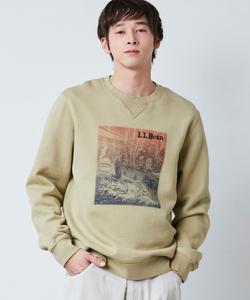 Толстовка Katahdin Iron Works, круглый вырез с графическим принтом, стандартный американский крой.