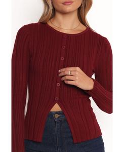Женская стильная блузка с круглым вырезом Petal and Pup, Dark cherry