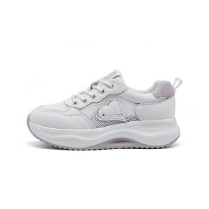 Женские кроссовки с низким верхом и массивной подошвой, устойчивые к истиранию AQUASCUTUM, White Pink