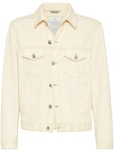 Джинсовая куртка Brunello Cucinelli, нейтральный цвет