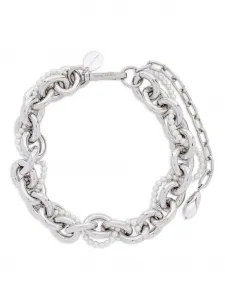 Ожерелье-чокер с цепочкой и жемчугом Simone Rocha, серебряный