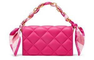 Шарф Канвас Серия PU Маленькая Квадратная Сумка, Кроссбоди Клатч Трубы Женская Многоцветная CHARLES&KEITH, Шоколад Шоколад