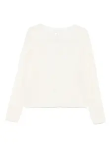 Укороченный свитер с косичками LIU JO, нейтральный