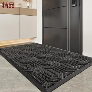 Dajiang Ковер 80х120 см для входной двери, отель и торговый центр, домашний, для помещений и улицы, Эйфелева башня, черно-серый, 1 см толщина, удаление песка, без выбивания