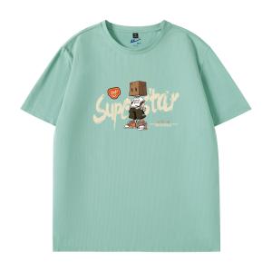 Футболка мужская с круглым вырезом, тонкая, прямого кроя WARRIOR, aqua зеленый