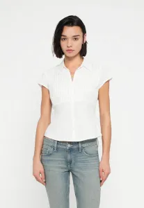 Рубашка с бантом и поясом, рубашка на пуговицах, блузка Hollister Co., White