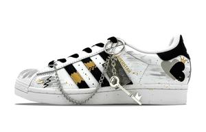 Adidas Originals Superstar J противоскользящие износостойкие низкие детские скейтбординг кроссовки black для подростков