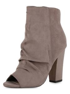 Ботильоны VAN HILL Peeptoes Allison, серо-коричневый