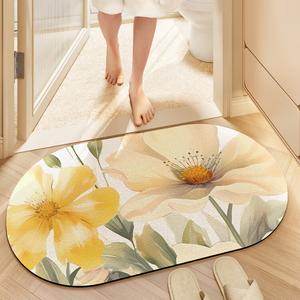 Dajiang Ковер 50x80 см для ванной комнаты, нескользящий, впитывающий, с комфортным покрытием