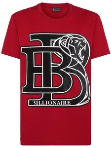 Billionaire хлопковая футболка с аппликацией логотипа, красный