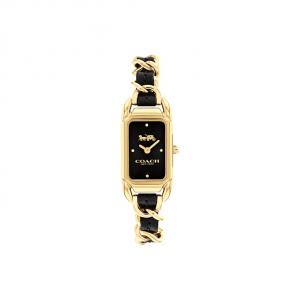 COACH Часы CADIE European And American Watch Classic Small Square Candy Quartz Movement Black Dial Women's Watch