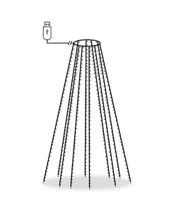 Елочная гирлянда с 400 светодиодами холодного белого цвета, 157,5 дюймов Vidaxl, white