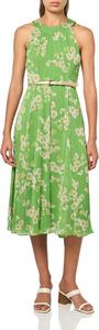 Женское платье миди Tommy Hilfiger без рукавов с халтер-бретелькой и расклешенным лифом, Tea Tree Multi