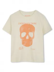 Футболка с логотипом Zadig & Voltaire Kids, нейтральный