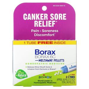 Borax 6C, гранулы Meltaway, 3 тюбика, прибл. 80 гранул каждый Boiron