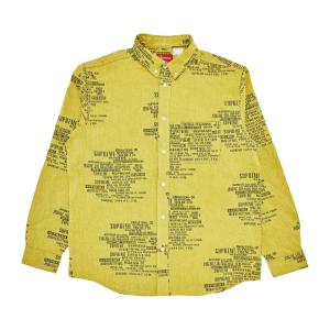 Жаккардовая джинсовая рубашка Supreme торговой марки Washed Yellow