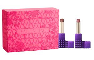 Valentino Дикая фиолетовая помада матовое покрытие с двойным шипом легко растушевывается стойкая 2,3г+2,3г