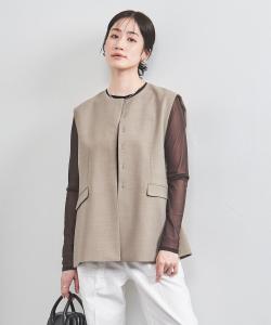 Жилет без воротника United Arrows, цвет Beige