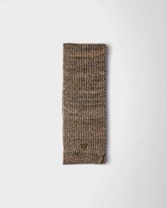 Шарф из смеси шерсти и кашемира Prada, серый