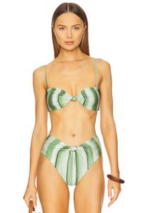 Топ бикини Oswin Cult Gaia, calla lily painted stripe