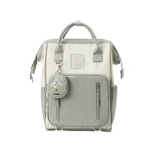 SEM/R Сумка рюкзак из нейлона унисекс большая бежево-черная, Style B White Green Tone