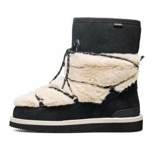 AU&MU Термостойкие противоскользящие зимние ботинки женские 18,5 см черные, цвет Black