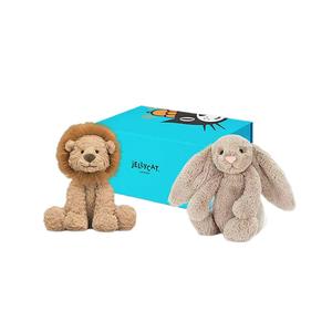 Плюшевый лев Bunny Wave, плюшевые куклы Gathering Time Box Dolls, трубы JELLYCAT