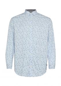 Приталенная рубашка на пуговицах s.Oliver, цвет Blue/Light blue