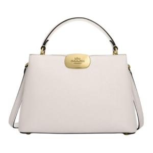 COACH Элайза Кэрриолл Кожаная Женская Сумка Через Плечо Средний Размер Мел Белый