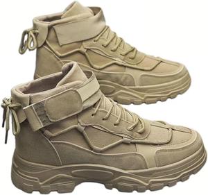 Мужские ботинки, легкая защитная обувь для мужчин, нескользящие водонепроницаемые ботинки с композитным носком для строительства и походов Generic, хаки
