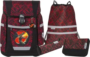 Школьная сумка McNeill "Тенеро, Зак", светоотражающие полосы на лямках, светоотражающие поверхности, включая пенал, спортивную сумку, рулончик для карандашей и магнит с мотивом, цвет Zack