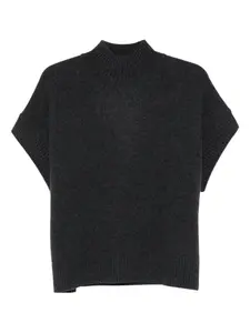 Трикотажный топ с высоким воротником JOSEPH, серый